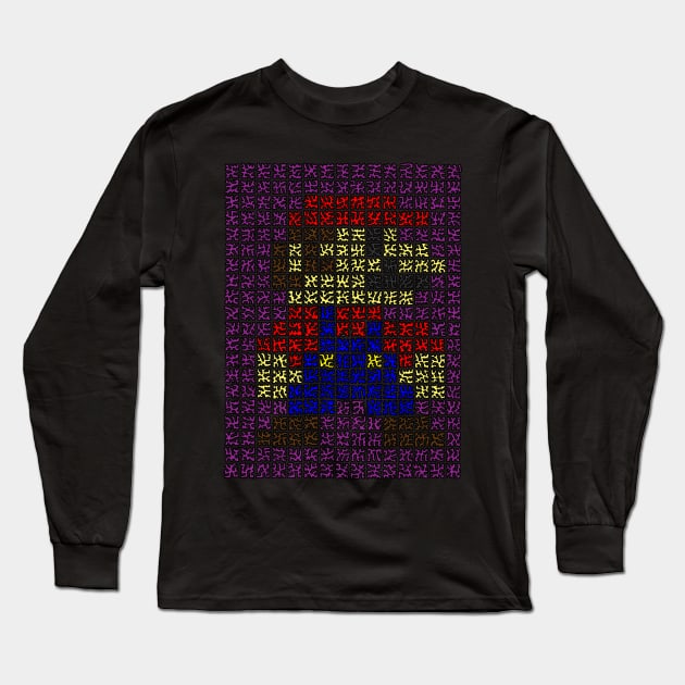 Pixelated Plumber Long Sleeve T-Shirt by NightserFineArts